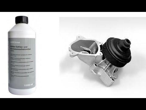 Замена помпы и антифриза на BMW