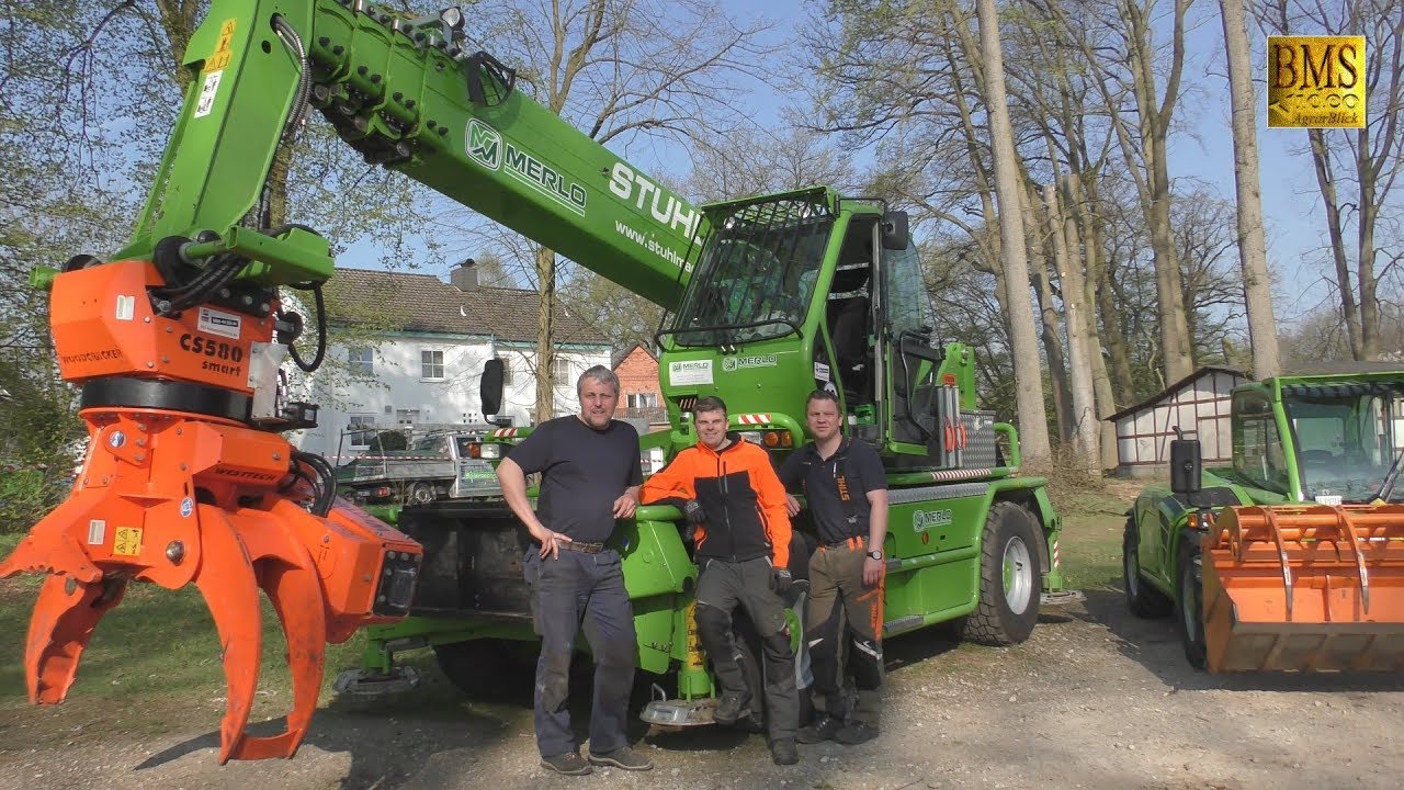 Manitou Teleskoplader MRT 3050 mit Woodcracker und Seilwinde