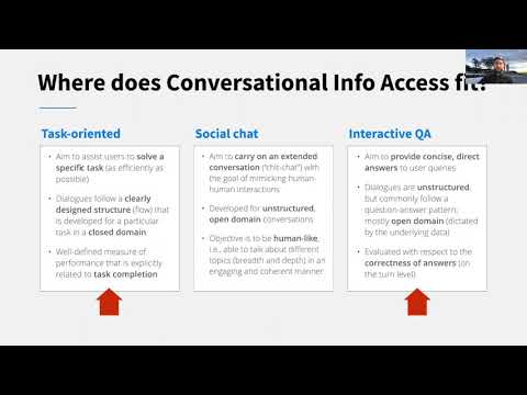 CIIR Talk Series - 1/15/21: Krisztian Balog - What Does Conversational Information Access Mean & ...