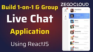 Build a One-on-One and Group Chat App using React JS and ZEGOCLOUD Chat API | In App Live Chat screenshot 4