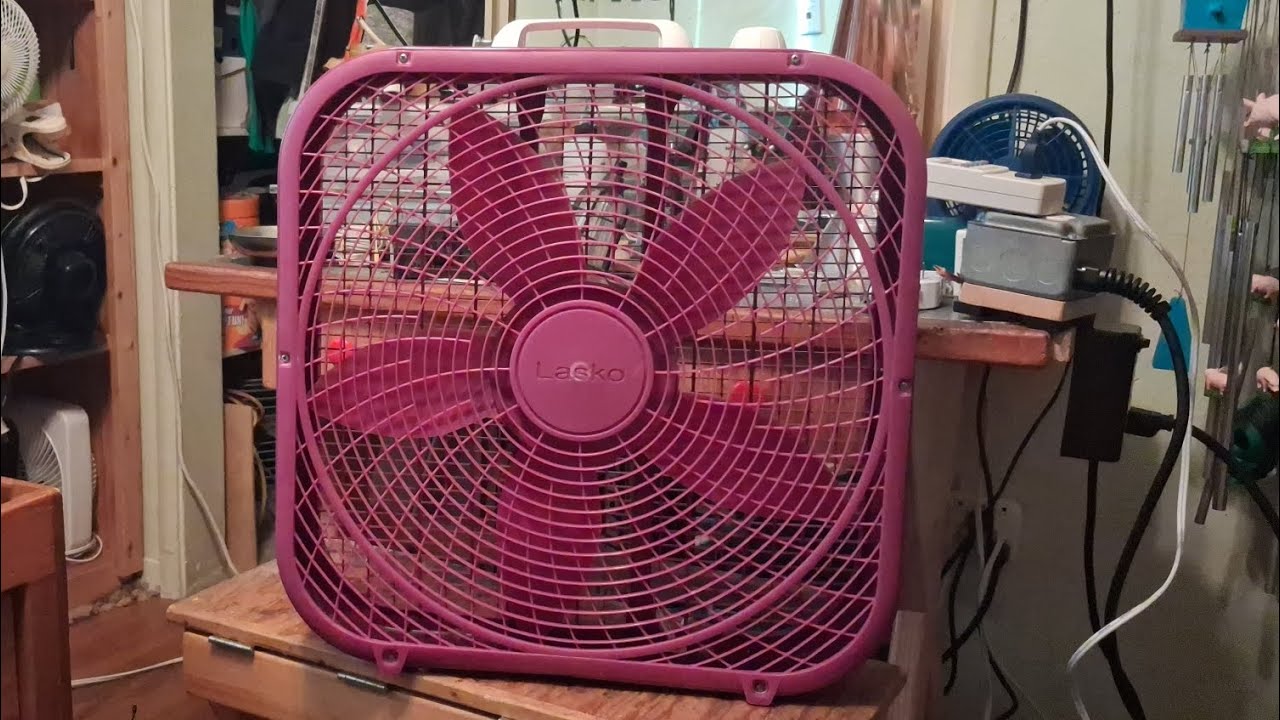 2018-19 Purple Lasko Cool Colors Box Fan Model B20309 - YouTube