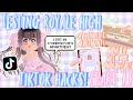 Testing Royale high Tiktok hacks! ♡ (Part 7)