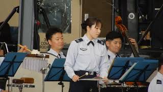 4K 自衛隊音楽隊　美人女性自衛官の姿も　横田基地友好祭2023