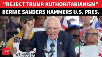 Thumbnail for Bernie Sanders SHAKES White House With Roaring Speech Against "Authoritarian" Trump | NO KINGS Rally