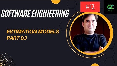 #12 Estimation Models Part 03 | Software Engineering | NIC SCIENTIST B  | By Pankaj Mishra Sir #cse