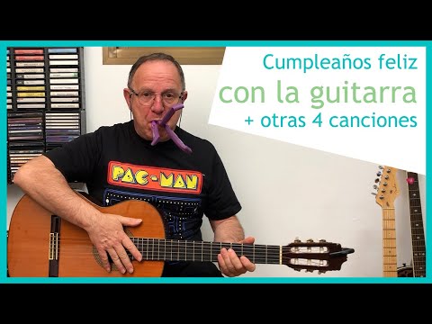 🎸 Aprende a tocar el cumpleaños feliz con la guitarra + otras 4 canciones. Curso de guitarra 012