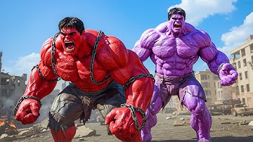 RED HULK vs HULK EPIC BATTLE! However, PURPLE HULK Unexpected SAVE Changes Everything!