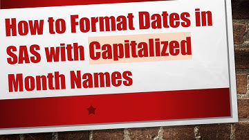 How to Format Dates in SAS with Capitalized Month Names