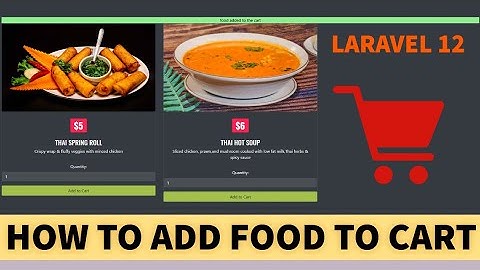 #12 How to Add Food to Cart in Laravel | Laravel12 Restaurant Management Project Tutorial