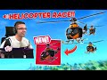 100 player RACE with ALL the Helicopters on the Map!