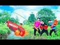 Battle Nerf War: Go fishing Nerf Guns APPLE BATTLE