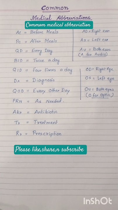 common-medical-abbreviation-medical-terminology-medical-terms