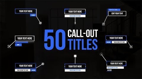 Call Out Titles | After Effects Template #AfterEffectsTemplate #Videohive