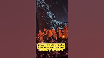 Thumbnail of Histórico! Shakira y Carlos Vives hacen vibrar Medellín, La Bicicleta en vivo #shakira #carlosvives