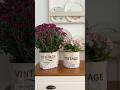 Ideia de cachepôs no estilo farmhouse feitos com sobras de tecidos #diy #farmhouse #facavocemesmo