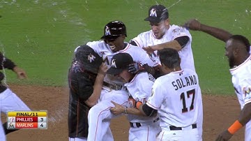PHI@MIA: Gordon delivers walk-off double in the 11th