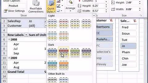 Excel 2010 Preview  4  Pivot Table Slicer Report Page Filter Slicer