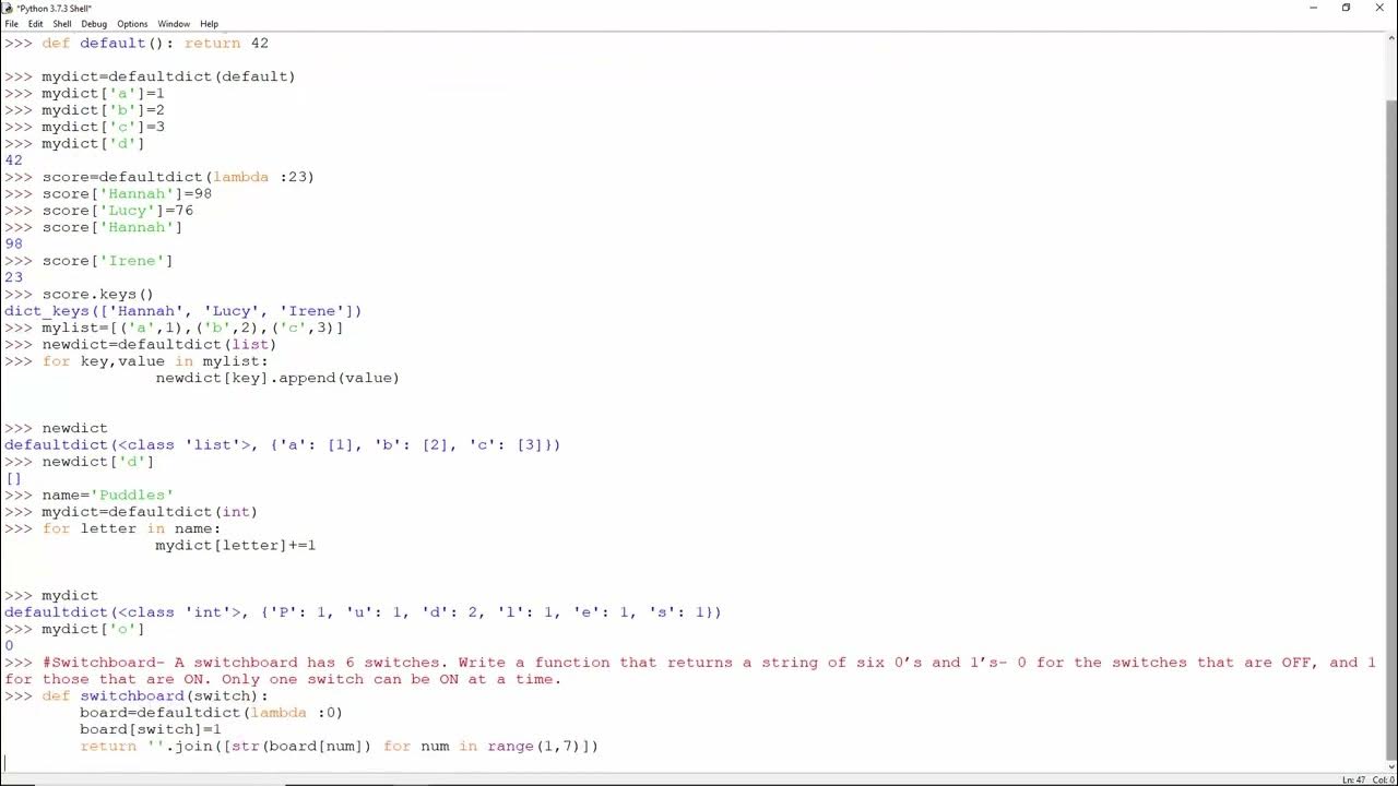 Python defaultdict Practical - YouTube