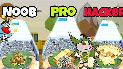 Noob vs Pro vs Hacker - Asmr gold Manning  ! | Oggy and Jack Playing Asmr Games !