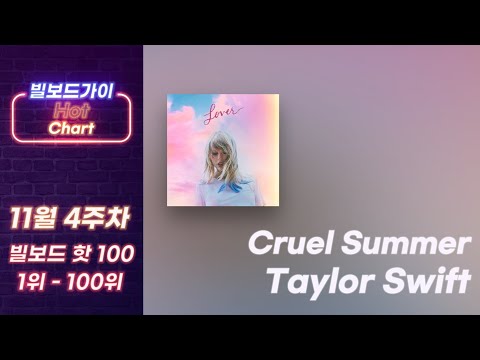   빌보드차트 핫 100 11월 4주차 빌보드차트 Hot 100 Top 1 100 Billboard Chart This Week Hot 100