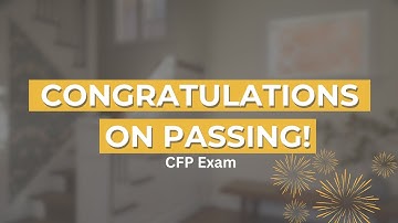 So You Passed the CFP Exam