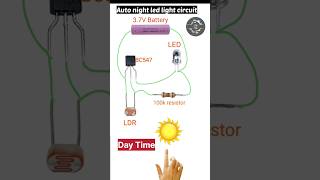 Auto night led light circuit 《 LDR sensor | LDR Project 》 #youtubeshorts #shortsfeed #viral #youtube