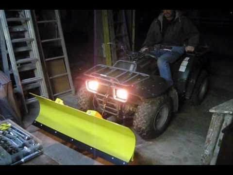 ATV snow plow 1998 Kawasaki 300 Bayou. - YouTube diy wiring a switch 