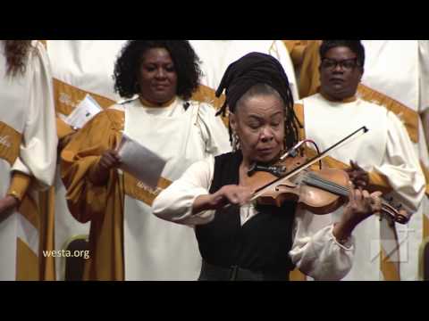 Karen Briggs violin rendition of Lift Every Voice at West Angeles Church