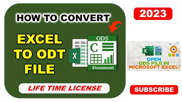 How to convert excel to ODS File (2023)