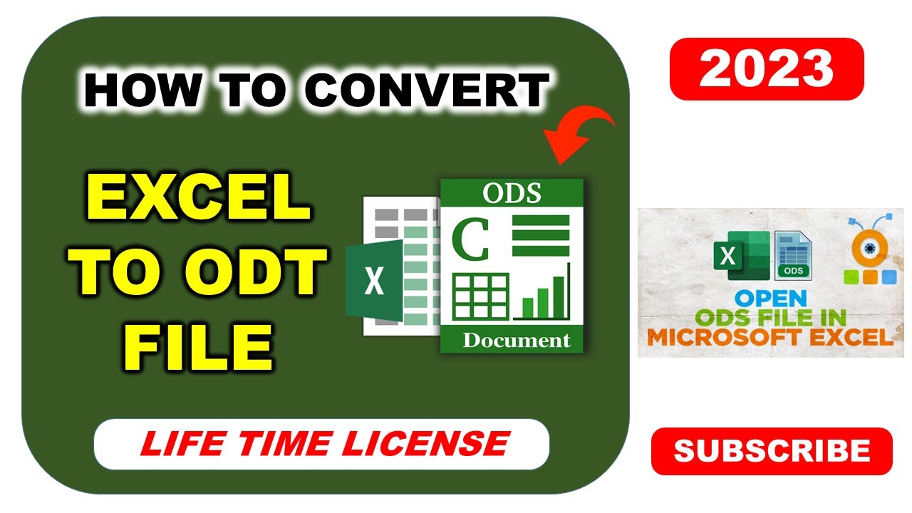 How to convert excel to ODS File (2023) - YouTube