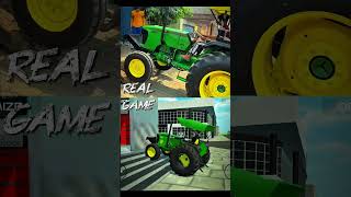 Real Tractor vs Game Tractor 🚜🔥 Nishu Tochanking Stairs Climb Challenge 😈#realvsgame #nishu #viral