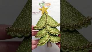 A Little Christmas Magic in Every Layer! 🎄✨ DIY Glitter Foam Tree  Ornament #christmas #craft #diy