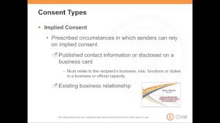 CNW Answers CASL Questions - Express and Complied Consent