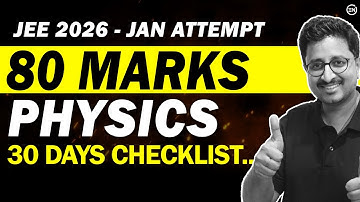JEE 2026 : EXACTLY itna KARO🔥 30 Days Checklist | +80 in Physics | Eduniti | Mohit Sir
