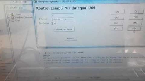Kontrol dan monitoring lampu via lan delphi 2 (taufik 085743320570)