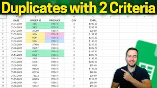 Highlight Duplicates using 2 Criteria in Google Sheets | Conditional Formatting