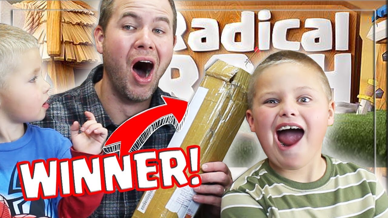 I WON THIS from Radical ROSH! Kids help me OPEN IT!!