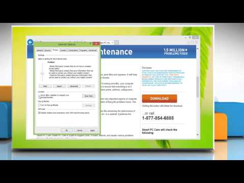 How to change Internet Explorer® 10 Privacy Settings on a Windows® 8 PC