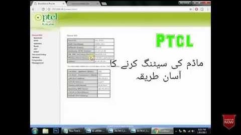 ptcl  modam  (sagemcom @fast1704) the easy procedure of configretion