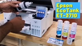 Epson EcoTank ET-3710 Setup — First Time Ink Fill Guide