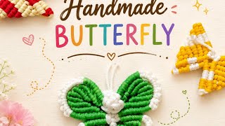 Macrame butterfly 🦋✨#youtube #handmade #diy #youtubevideo #viral #viralvideo