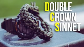 How To Make A Double Crown Sinnet Paracord Bracelet Tutorial | Vertical Crown Knot