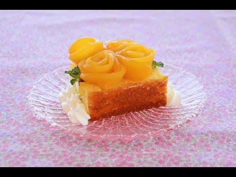 スイーツレシピ バラの花ケーキ Kastera Rose Cake Youtube