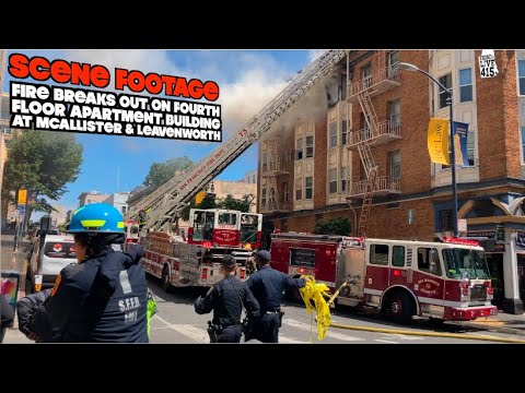 A fire breaks out on 4th floor of apartment building at McAllister and ...