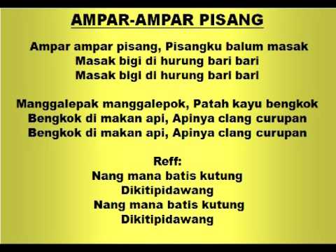 Lirik lagu ampar ampar pisang