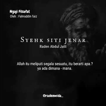 Story WA. Syeikh Siti Jenar. Filsafat Jawa. Filsafat Islam