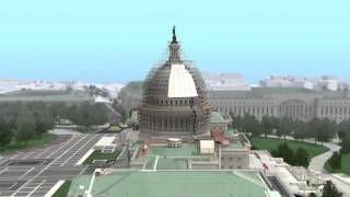 Animated Rendering of Dome Restoration Project Scaffolding