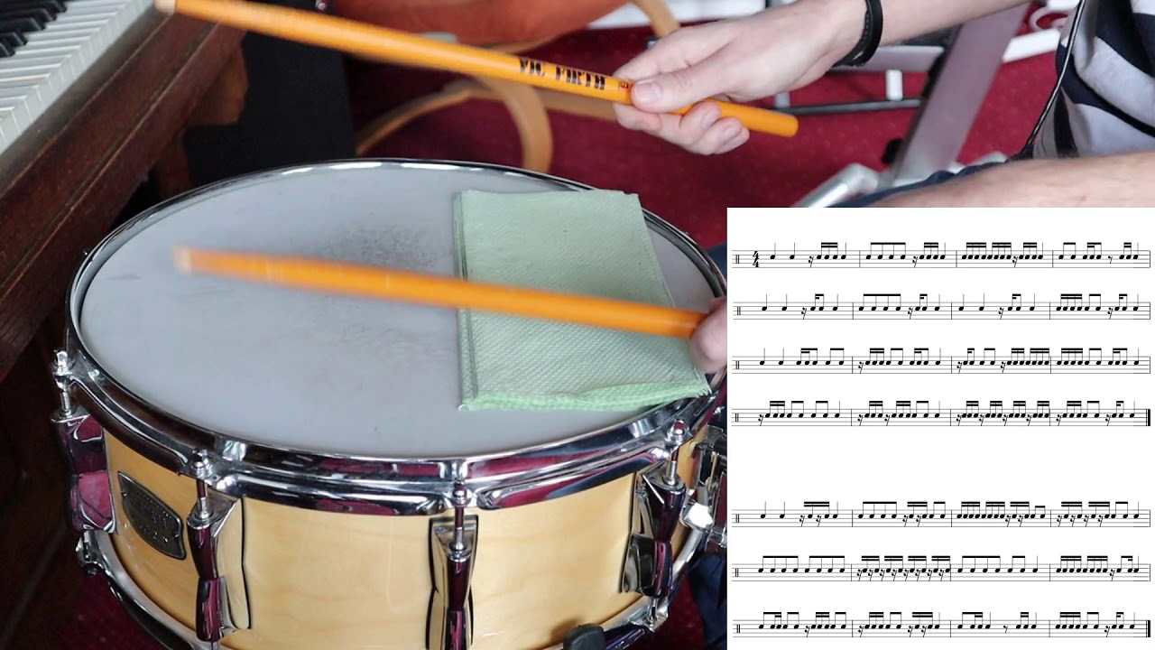 Snare Drum Exercise 11 Beginners Studiul Nr.11 Incepatori Kevin Tuck