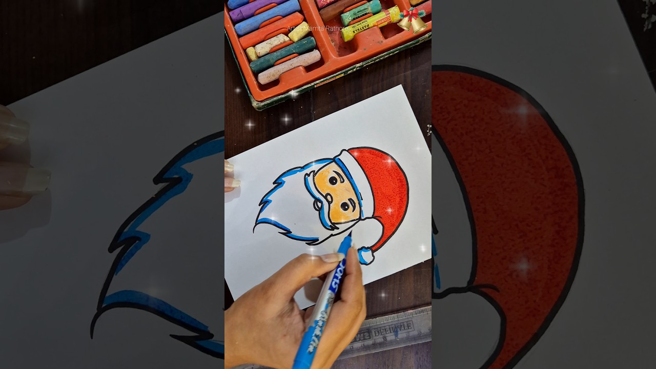 Christmas Drawing #santaclaus #santa #shorts #mamta #trending #youtubeshorts
