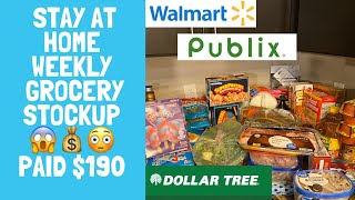 Walmart, Bjs, Dollar Tree & Publix Grocery Haul! Stocking up! Spent $190 |Krys the Maximizer